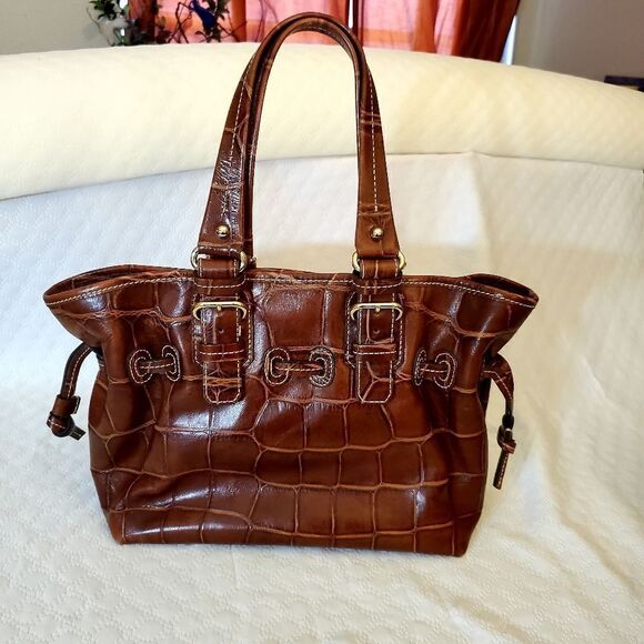 Dooney & Bourke Medium Chiara Brown Leather Handbag - Picture 3 of 13